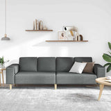 Sofa Set Dark grey Fabric - Side View