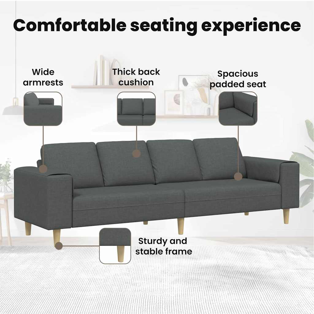 Sofa Set Dark grey Fabric