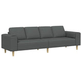 Sofa Set Dark grey Fabric - Front View