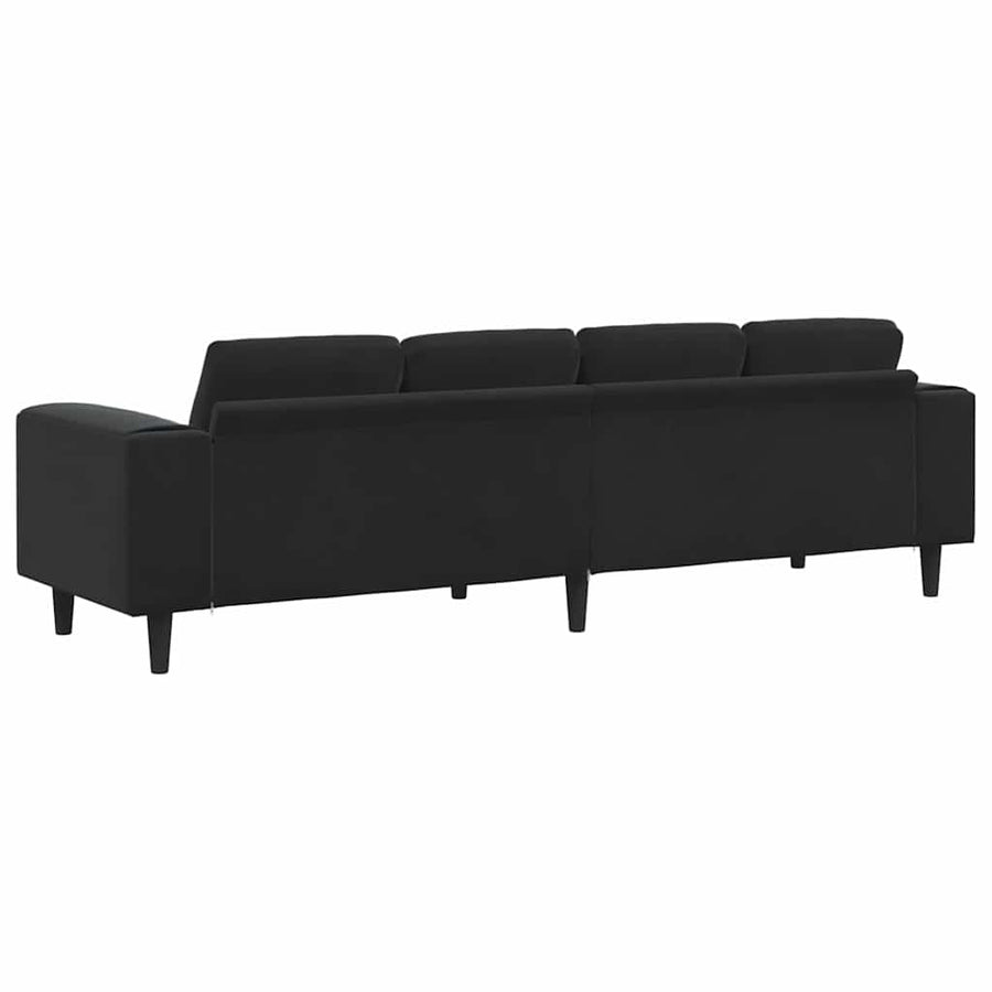 Sofa Set Black Velvet