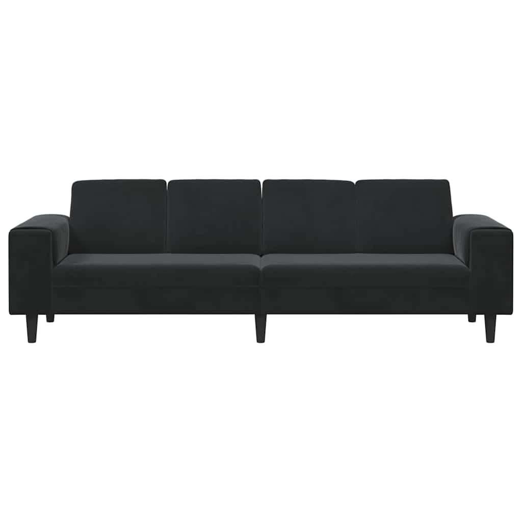 Sofa Set Black Velvet