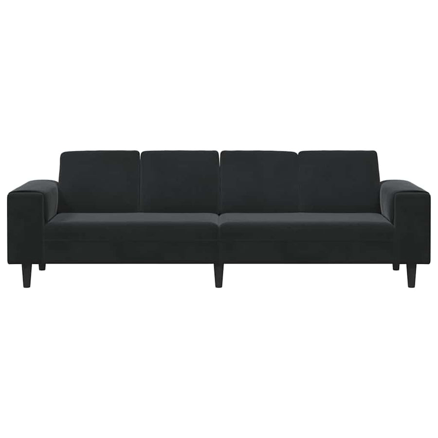 Sofa Set Black Velvet