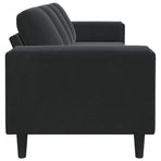 Sofa Set Black Velvet