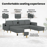 Sofa Set Dark grey Fabric - Extra Image
