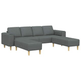 Sofa Set Dark grey Fabric - Front View