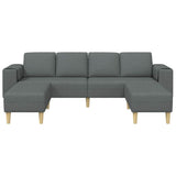 Sofa Set 3 pcs Dark grey Fabric - Top-Down View