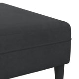 Sofa Set 3 pcs Black Velvet - Low Angle