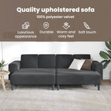 Living Room Couch 3 pcs Black 250 x 188 x 76 cm
