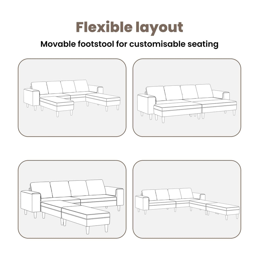 Living Room Couch 3 pcs Black