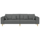Fabric Sofa with Cushion Dark Grey 208 cm Fabric