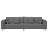 Fabric Sofa with Cushion Dark Grey 208 cm Fabric - Top-Down View