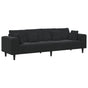 Sofa Black 250 x 77 x 76 cm Velvet