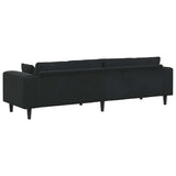 Sofa Black 250 x 77 x 76 cm Velvet