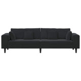 Sofa Black 250 x 77 x 76 cm Velvet