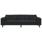 Sofa Black 250 x 77 x 76 cm Velvet