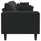 Sofa Black 250 x 77 x 76 cm Velvet