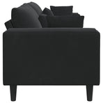 Sofa Black 250 x 77 x 76 cm Velvet