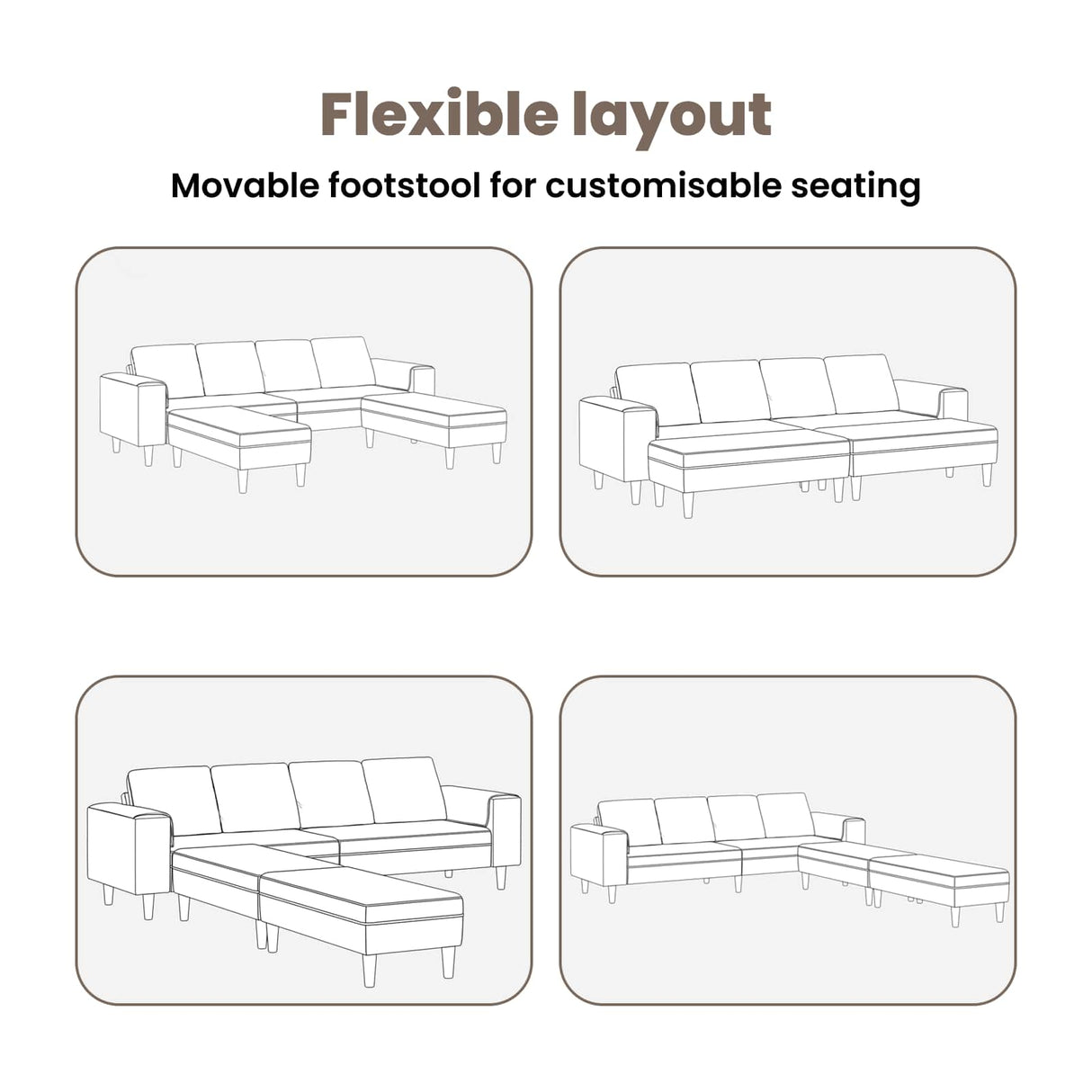Fabric Sofa with Cushion Dark Grey 208 cm Fabric