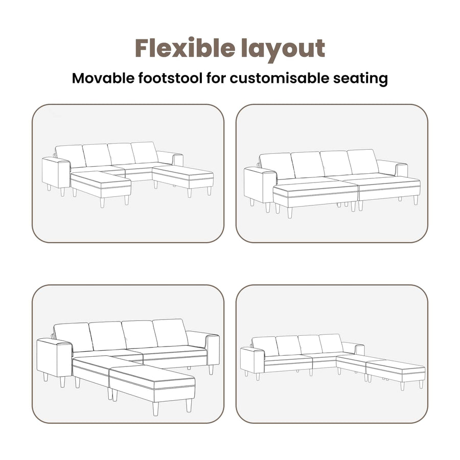 Sofa 3 pcs Dark Grey Fabric