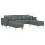 Sofa 3 pcs Dark Grey Fabric