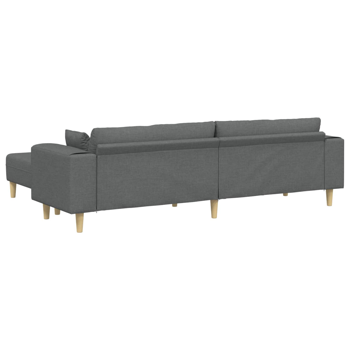 Fabric Sofa with Cushion Dark Grey 208 cm Fabric