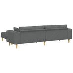 Sofa 3 pcs Dark Grey Fabric