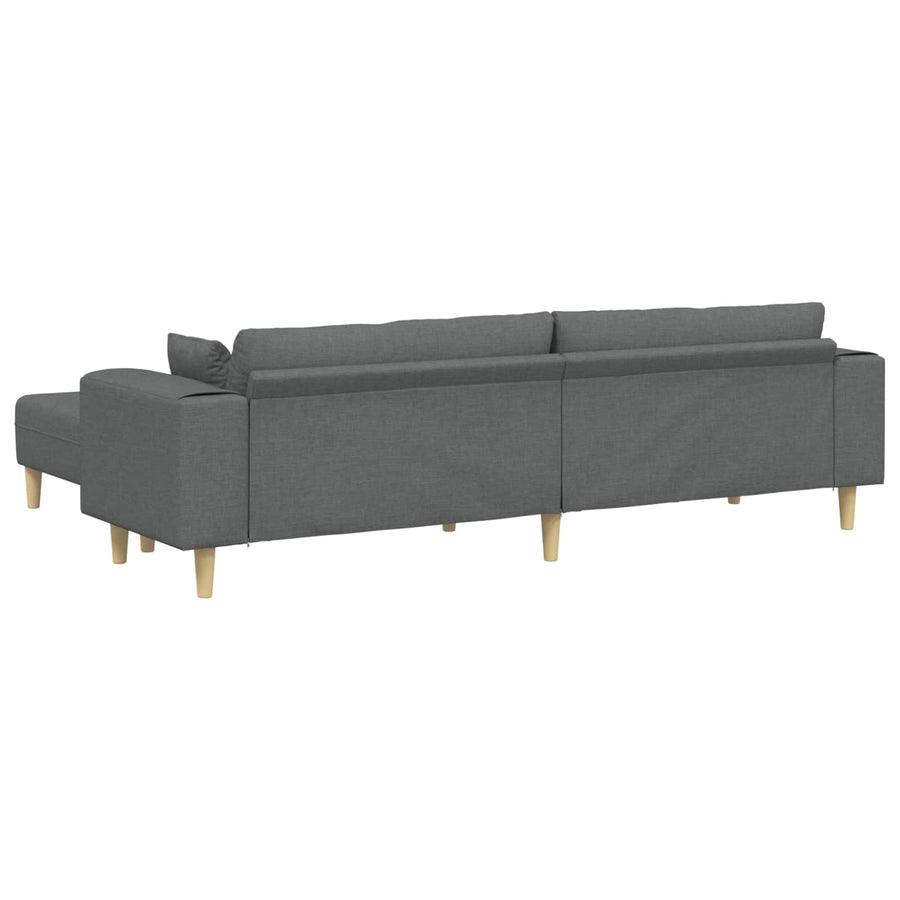 Sofa 3 pcs Dark Grey Fabric