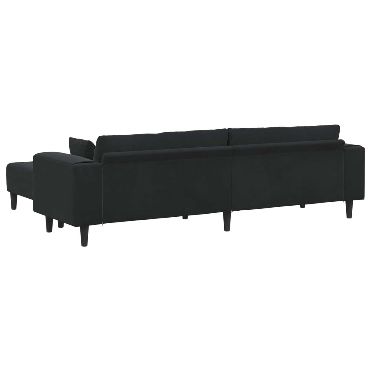 Sofa 3 pcs Black 250 x 188 x 76 cm Velvet