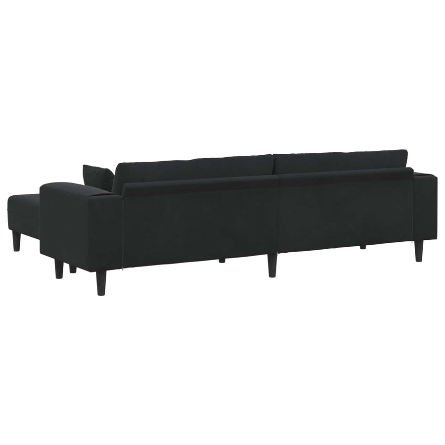 Sofa 3 pcs Black Velvet
