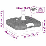 Outdoor Parasol Base Black 45 x 45 x 29.5 cm Plastic - Extra Image