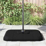 Cantilever Parasol Base Set 4 pcs Black 98 x 98 x 13 cm Plastic - Top-Down View