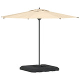 Cantilever Parasol Base Set 4 pcs Black 98 x 98 x 13 cm Plastic - Side View