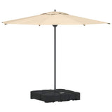 Cantilever Parasol Base Set 2 pcs Black 88 x 88 x 19 cm Plastic - Side View