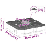 Cantilever Umbrella Base Black 86 x 86 x 19 cm - Extra Image
