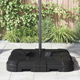 Umbrella Base Set 2 pcs Black 88.5 x 88.5 x 12 cm Plastic - Top-Down View