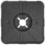 Umbrella Base Set 2 pcs Black 88.5 x 88.5 x 12 cm Plastic - Low Angle