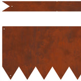 Lawn Edging 50 pcs Brown 100 x 0.05 x 20 cm Weathering Steel