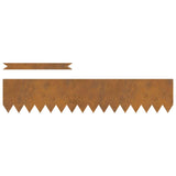 Lawn Edgings 50 pcs Brown 100 x 0.5 x 20 cm Weathering Steel - Front View