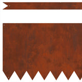 Lawn Edging 50 pcs Rusty 100 x 0.05 x 30 cm Weathering Steel - 45-Degree Angle