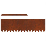 Lawn Edging 50 pcs Rusty 100 x 0.05 x 30 cm Weathering Steel - Top-Down View