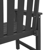 Garden Dining Chair. 4 pcs Black 65.5 x 55.5 x 88cm Plastic - Low Angle
