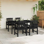 Garden Chair 4 pcs Black Polyethylene