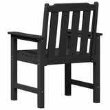 Garden Dining Chair. 4 pcs Black 65.5 x 55.5 x 88cm Plastic - Close-Up Angle