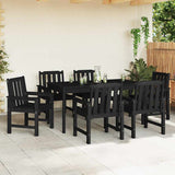 Garden Chair 6 pcs Black 65.5 x 59 x 88 cm Polyethylene - Side View