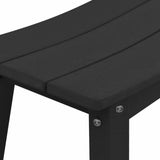 Garden Bar Set 4 pcs Black HDPE - Close-Up Angle