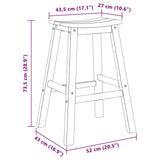 Garden Bar Set 4 pcs Black HDPE