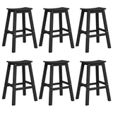 Garden Bar Set 6 pcs Black HDPE - Front View
