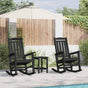 Rocking Chair 2 pcs Black Polyethylene