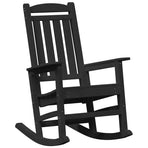 Rocking Chair 2 pcs Black Polyethylene