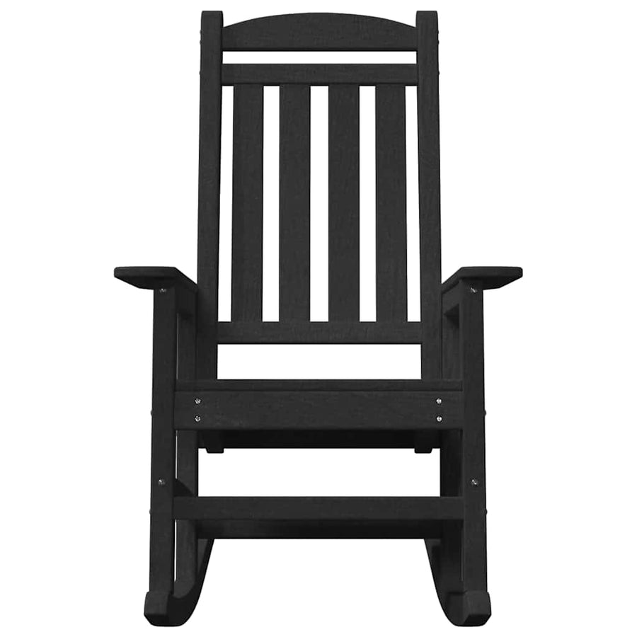 Rocking Chair 2 pcs Black Polyethylene